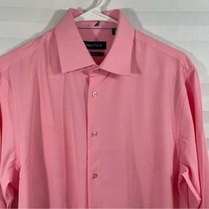 Mens Pink Long Sleeve Dress Shirt. Nautica Slim Fit. Medium. New